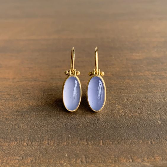 Exclusive Vintage Lilac Moonstone Earrings