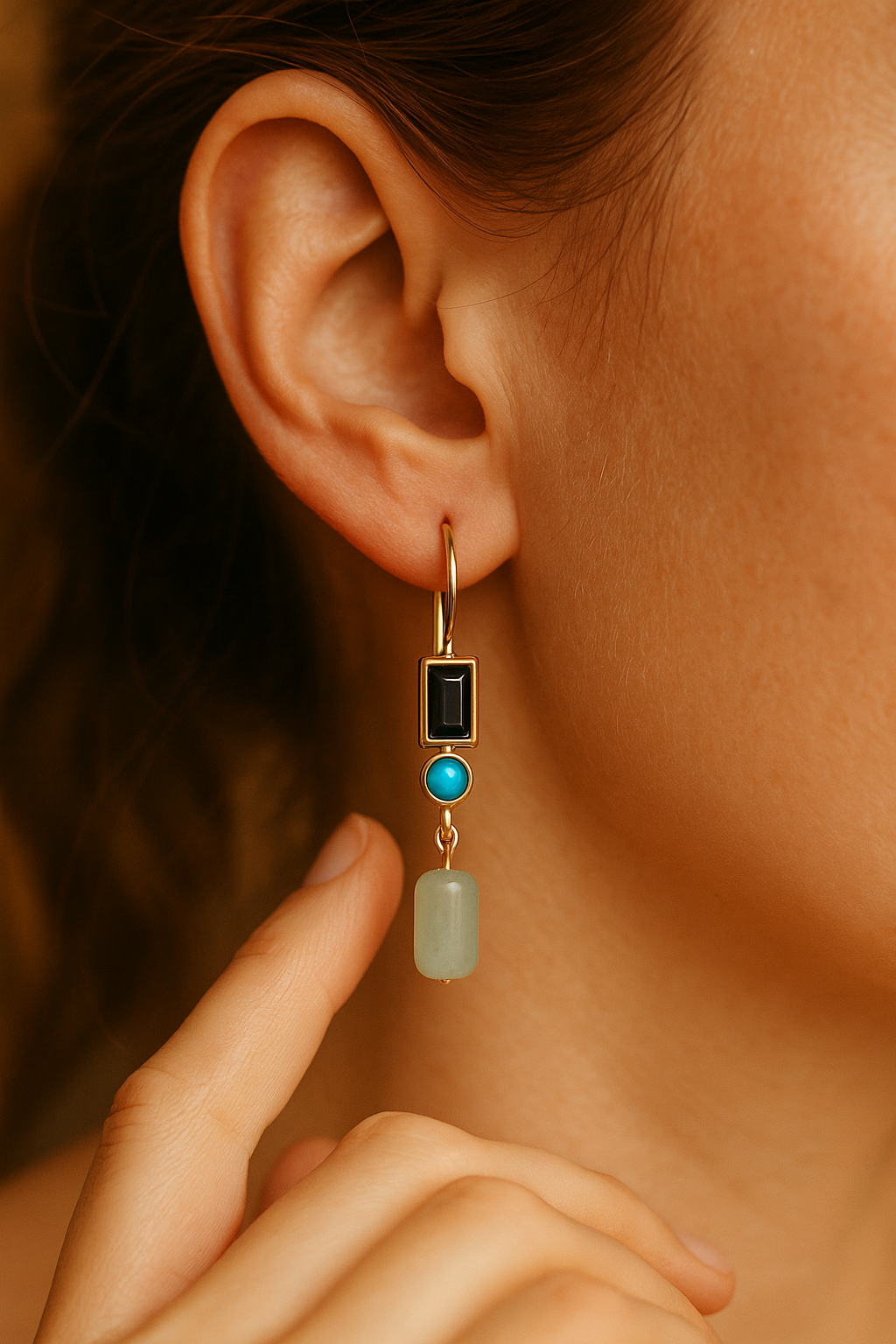 Cordula | Thin Drop Earrings