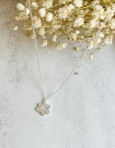 Elegant Silver Paw Necklace Stainless Steel