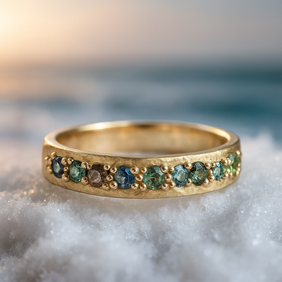 Elegance Gold Gem Ring
