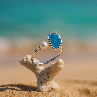 Coastal Elegance Pearl Ring