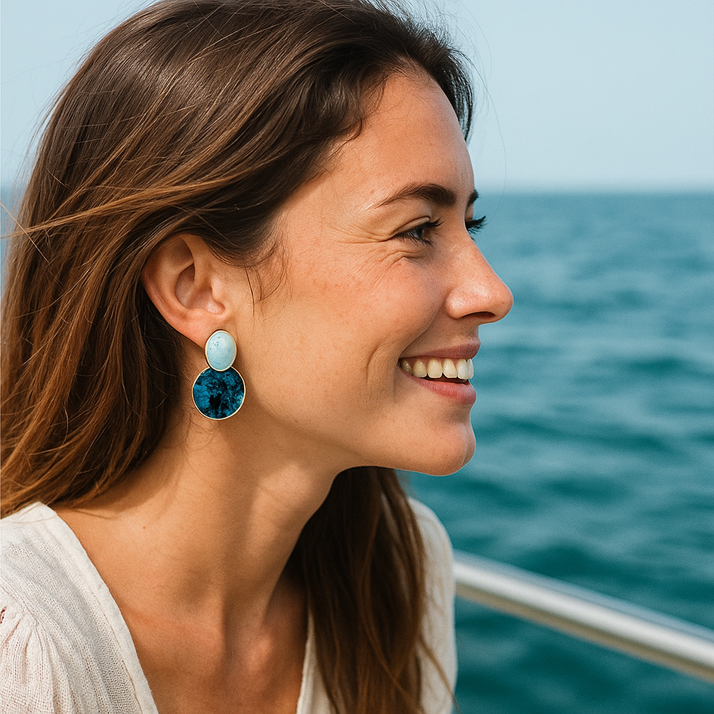 Vintage Sky & Ocean Earrings