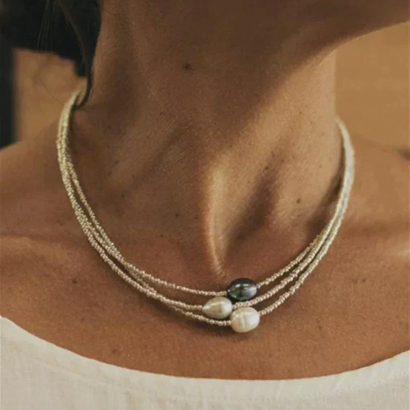 Vintage natural pearl necklace