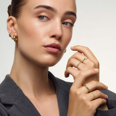 Diamond Bubble Ring | Gold
