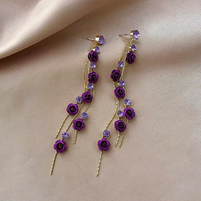 Blooming Elegance Rose Earrings