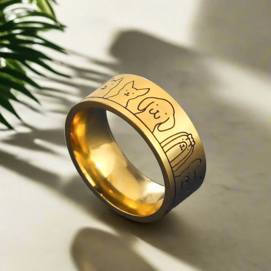 Wide Stainless Steel Dog Ring