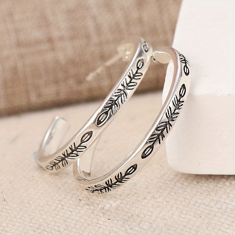 Bloom - Unique Silvery Hoop Earrings