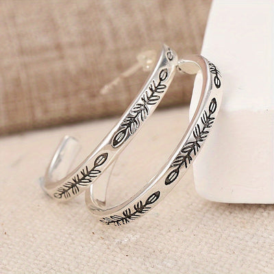 Bloom - Unique Silvery Hoop Earrings