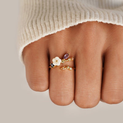 Joy - Gold Blossom Rings
