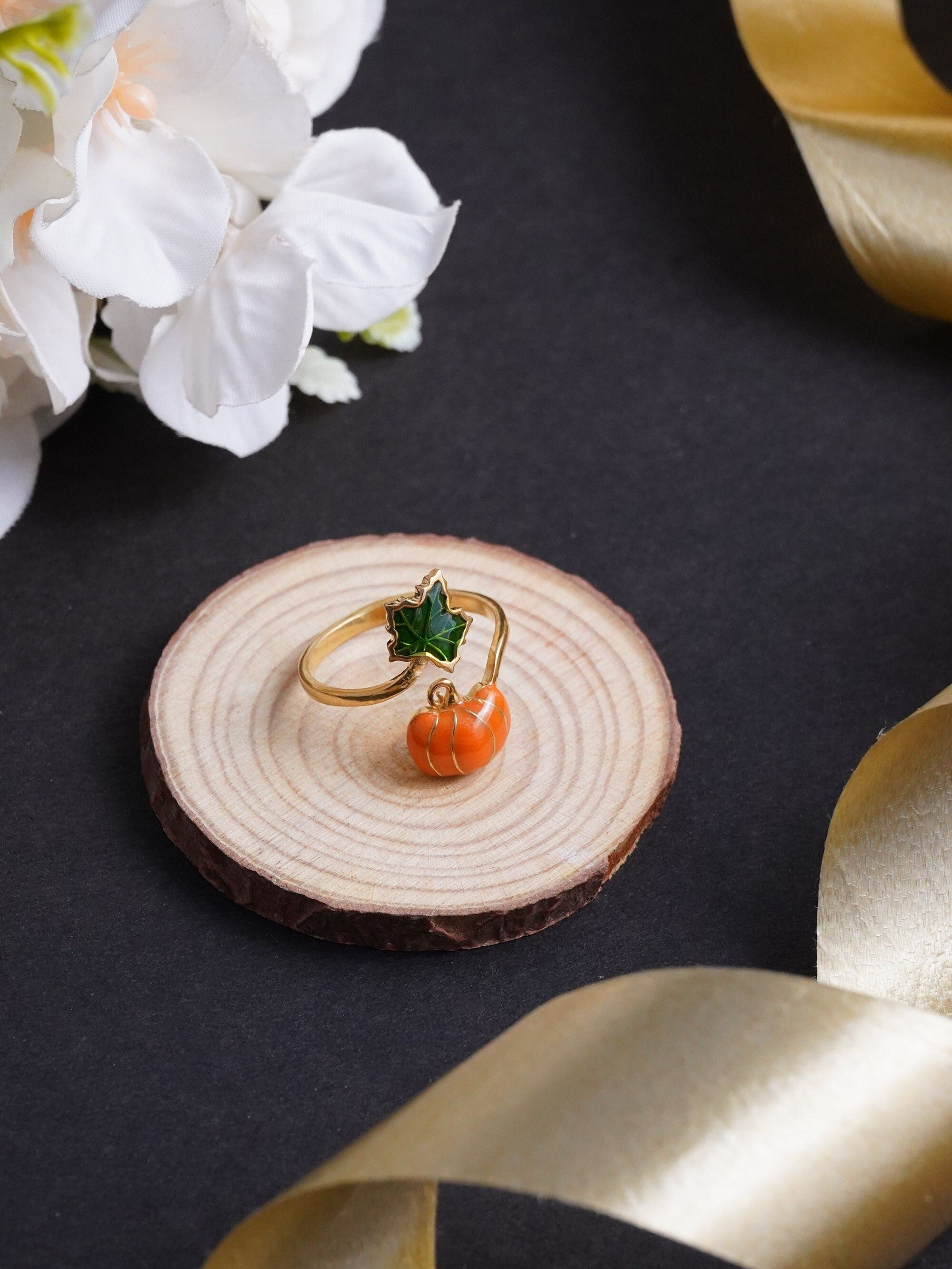 Fall Rings Adjustable Fall Pumpkin Ring – Matilda&Milo Jewels