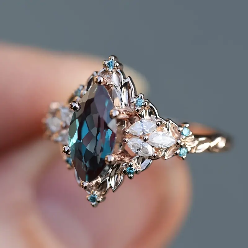 Blue Crystalline Exotic Ring – Matilda&Milo Jewels