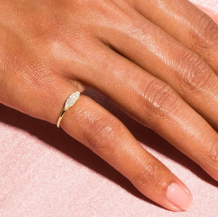 Aella | Golden Ring with Multiple Zirconia