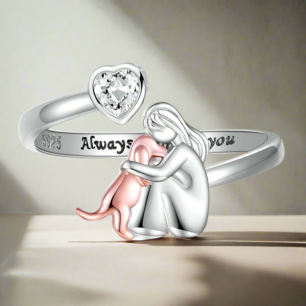 Adjustable Dog Ring in 925 Sterling Silver
