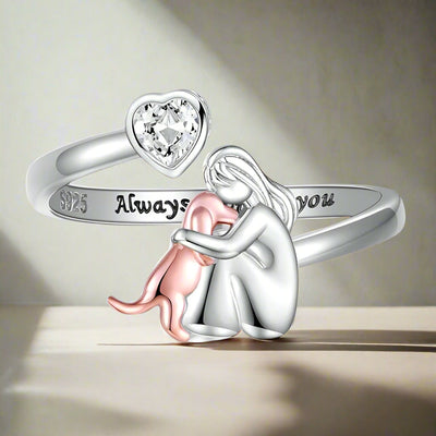 Adjustable Dog Ring in 925 Sterling Silver
